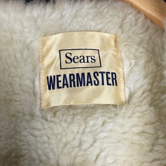 Sears Men's Vintage Brown Wearmaster Full Zip Sherpa Lined Work Jacket US M - Picture 9 of 11